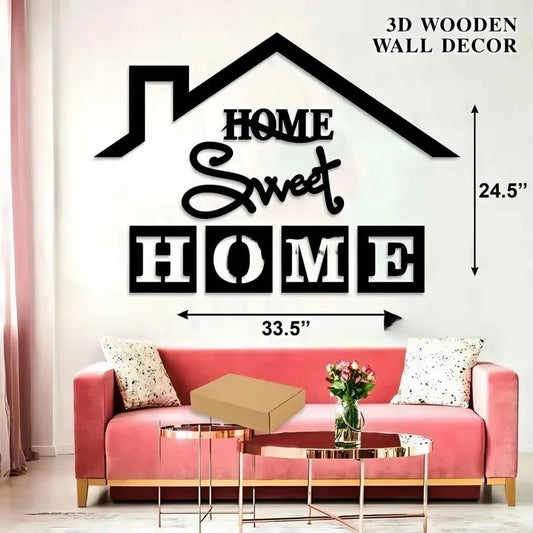 3D Home Design Wooden Wall Art